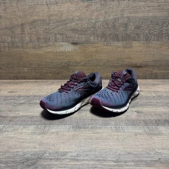 Brooks Glycerin 17 Grey/Purple Athletic Shoes Women's Size 7.5 - Picture 1 of 7